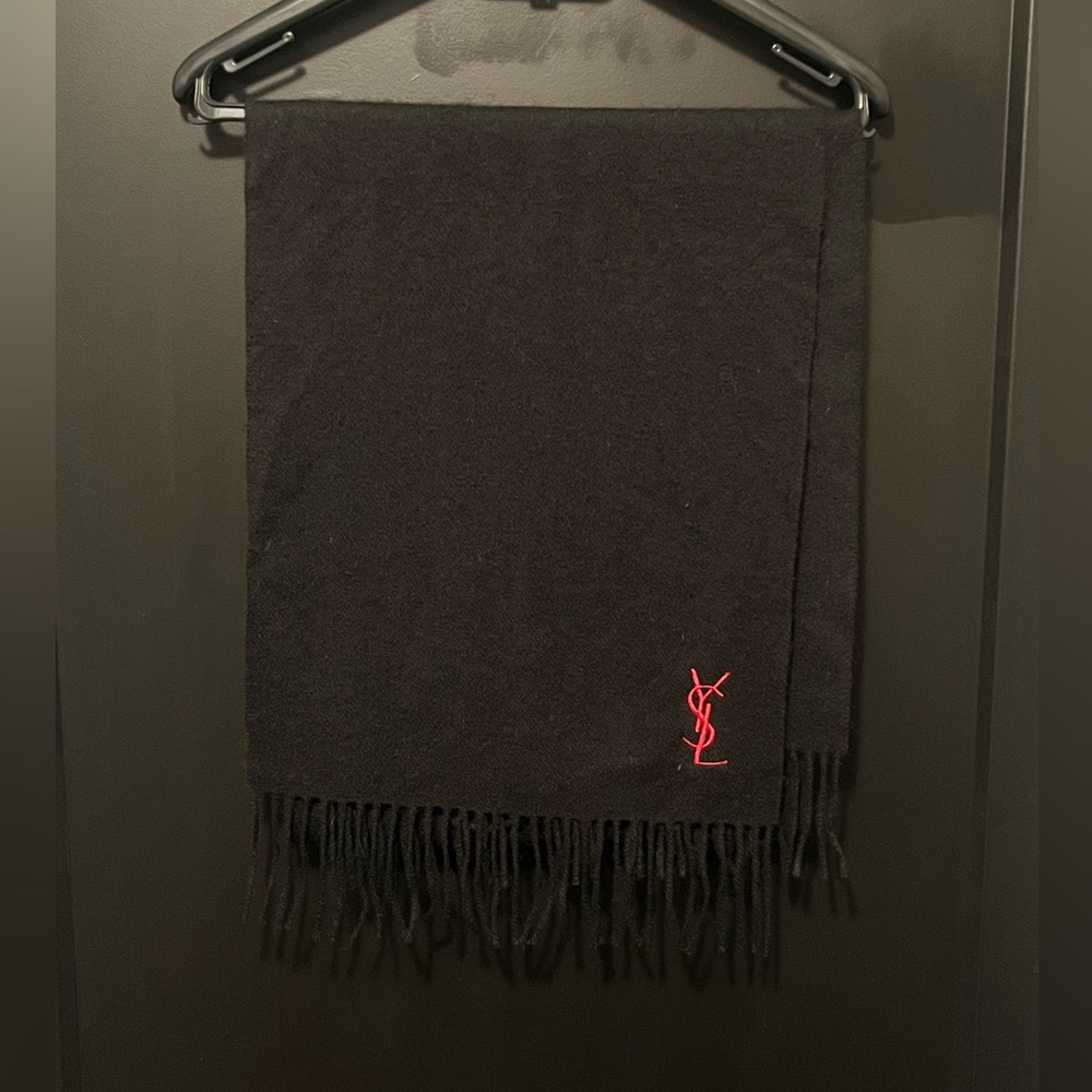 Saint Laurent Black Wool Scarf
